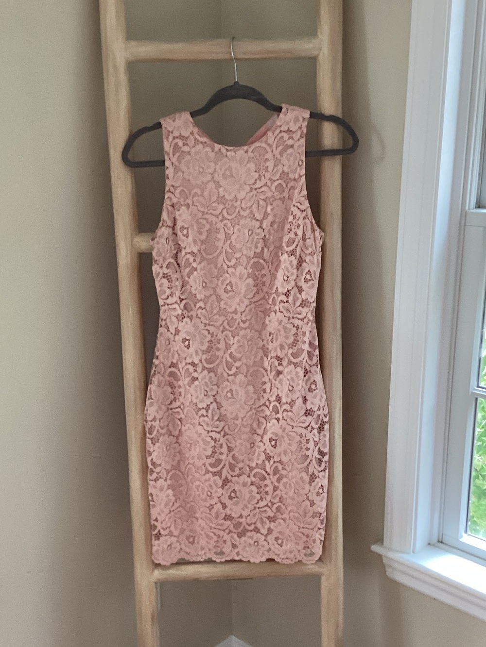 Sam Edelman Blush Pink Lace Sheath Mini Dress